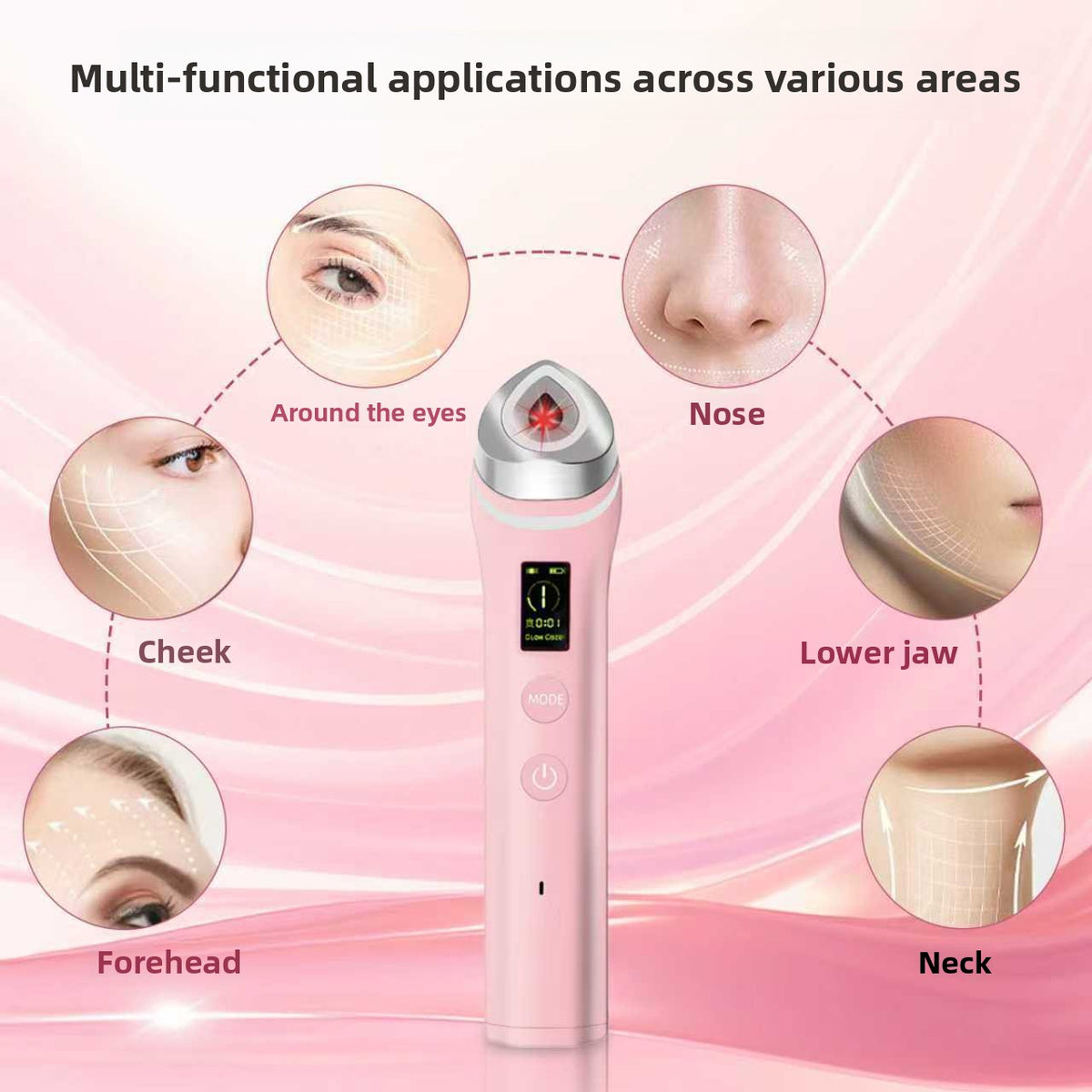 Sonic Facial Device with Red Light Therapy